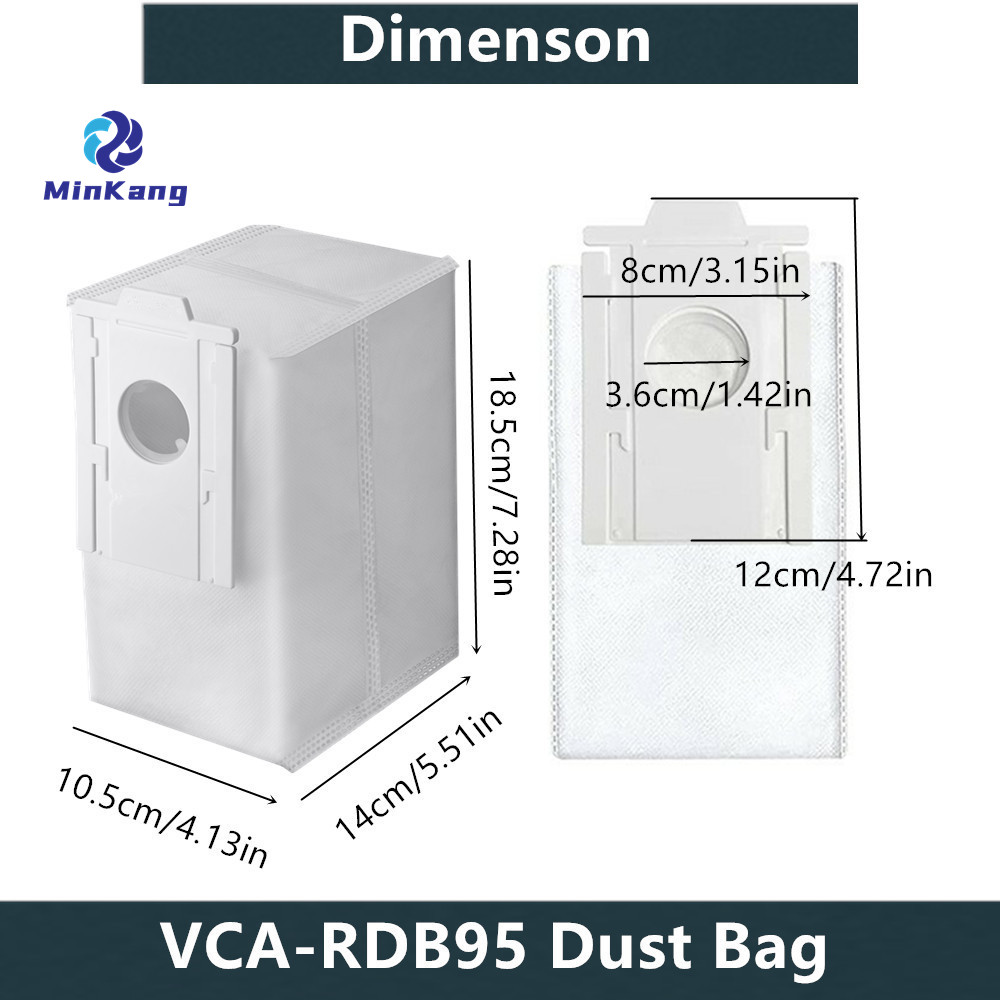 Modelo # VCA-RDB95 Bolsas para polvo con filtro de aire al vacío para estación de limpieza al vacío SAMSUNG Jet Bot AI+ / Jet Bot+