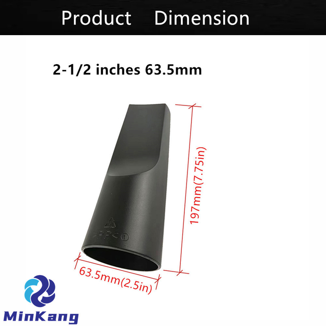 V2CT 63.5 mm Herramienta de grietas de aspiradora para la mayoría de 2-1/2 pulgadas Sistemas de manguera Accesorios de aspiradora seca húmeda