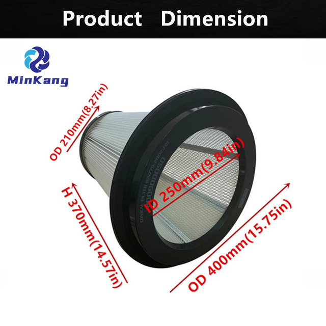 200900050 Filtro HEPA cónico Industrial para aspiradora extractora Pullman Holt Ermator S26