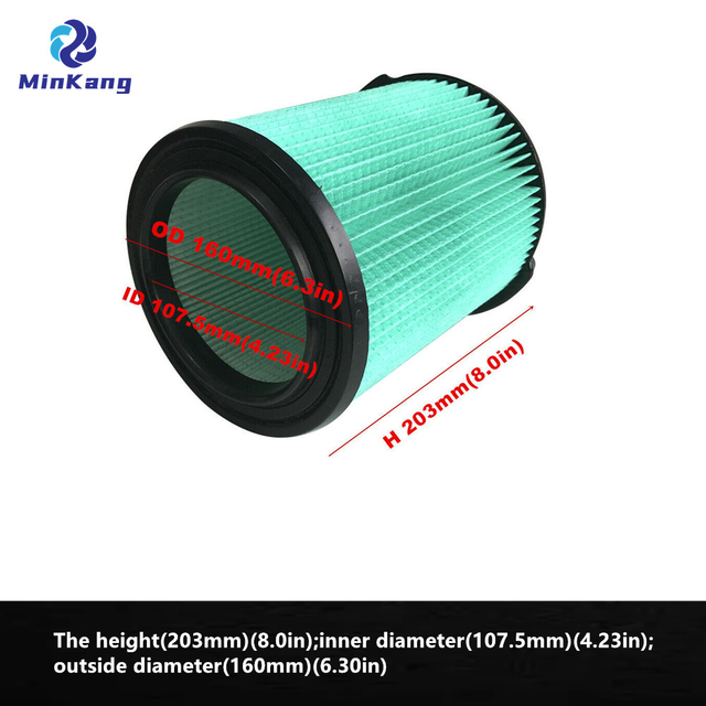 Filtro HEPA de vacío de cartucho verde 38753 9-38753 para filtro de aspiradora húmedo/seco CRAFTSMAN CMXZVBE38753 HEPA Media 