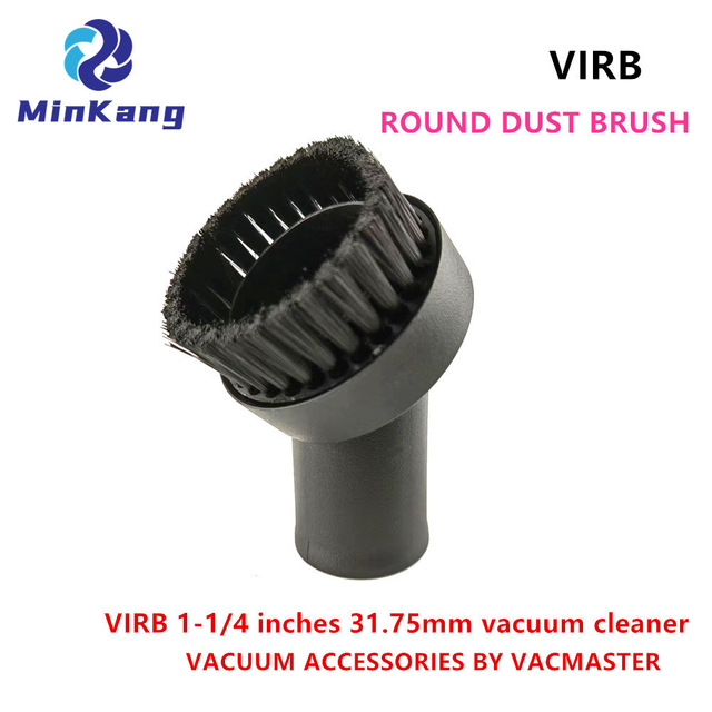 VIRB 1-1/4 pulgadas 31.75 mm Pincel de polvo redondo de aspiradora para Vacmaster la mayoría de los sistemas de manguera