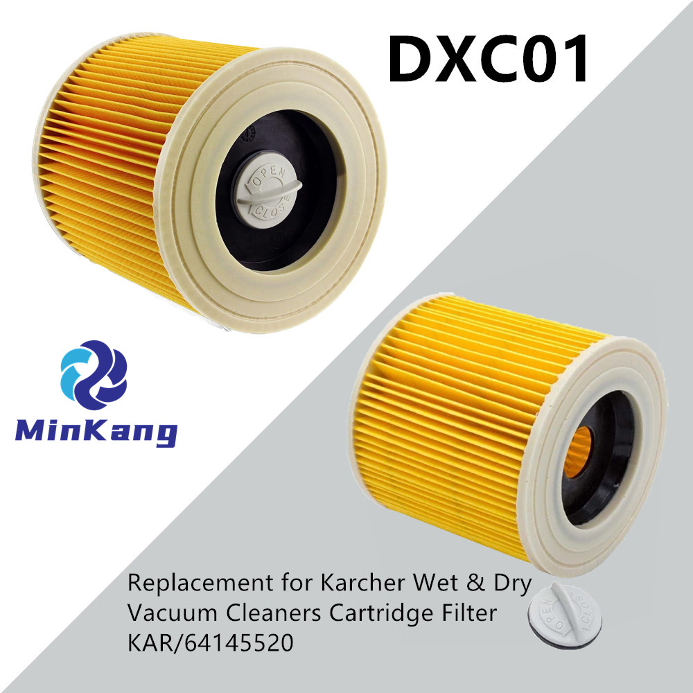 Filtro HEPA de vacío de cartucho DXC01 amarillo para aspiradora en seco/mojado Original KARCHER WD