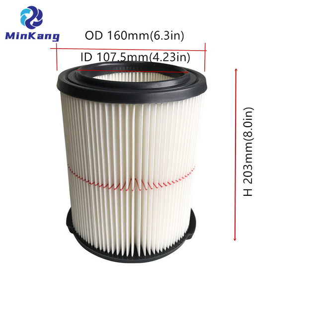 Filtro de vacío de cartucho blanco 009-38754 38754 para aspiradora en seco/mojado CRAFTSMAN CMXZVBE38754 Red Stripe de uso general