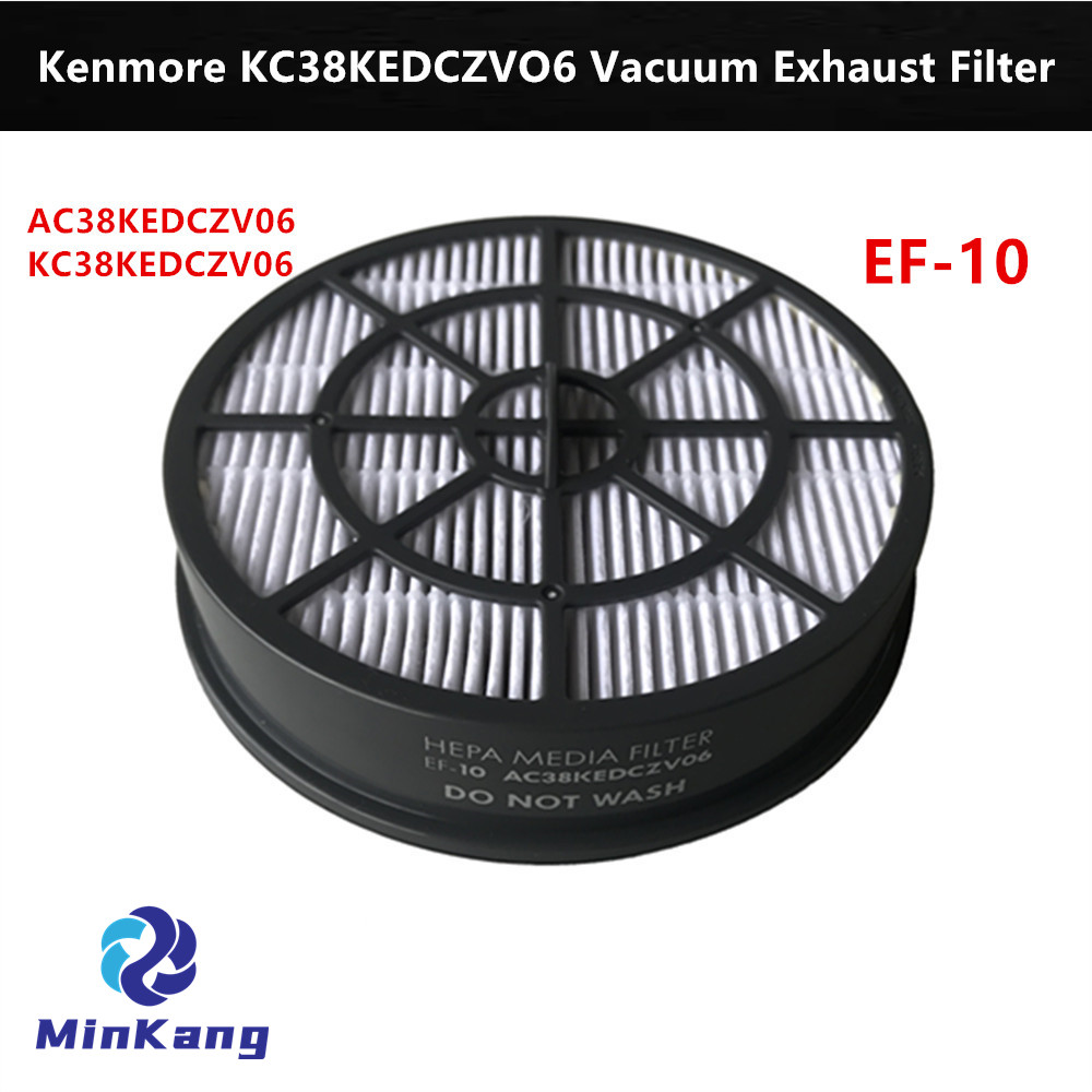 EF-10 #AC38KEDCZV06 KC38KEDCZV06 Filtro de escape de vacío HEPA Media para piezas de aspiradora Kenmore (gris + blanco)