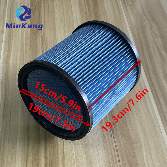 Filtro de cartucho de polvo fino azul DXVC6912 compatible con accesorios para aspiradoras en seco/mojado DeWalt