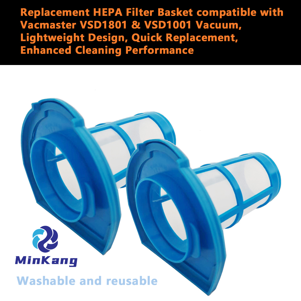Cesta de filtro HEPA de reemplazo para Vacmaster VSD1801 y VSD1001 Filtro de vacío de lavado