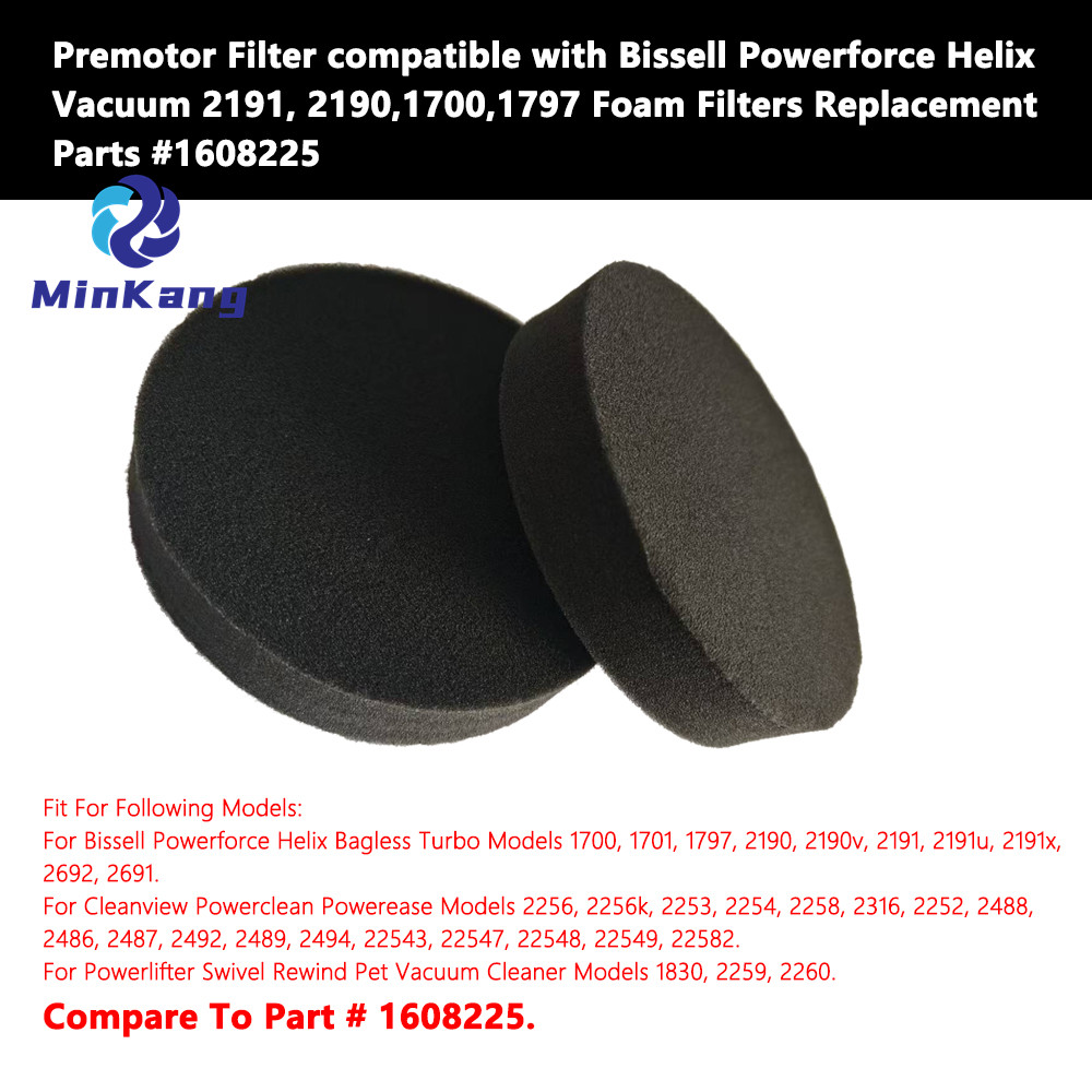 Filtro premotor para aspiradora Bissell Powerforce Helix 2191, 2190,1700,1797, repuesto de filtros de espuma, piezas #1608225