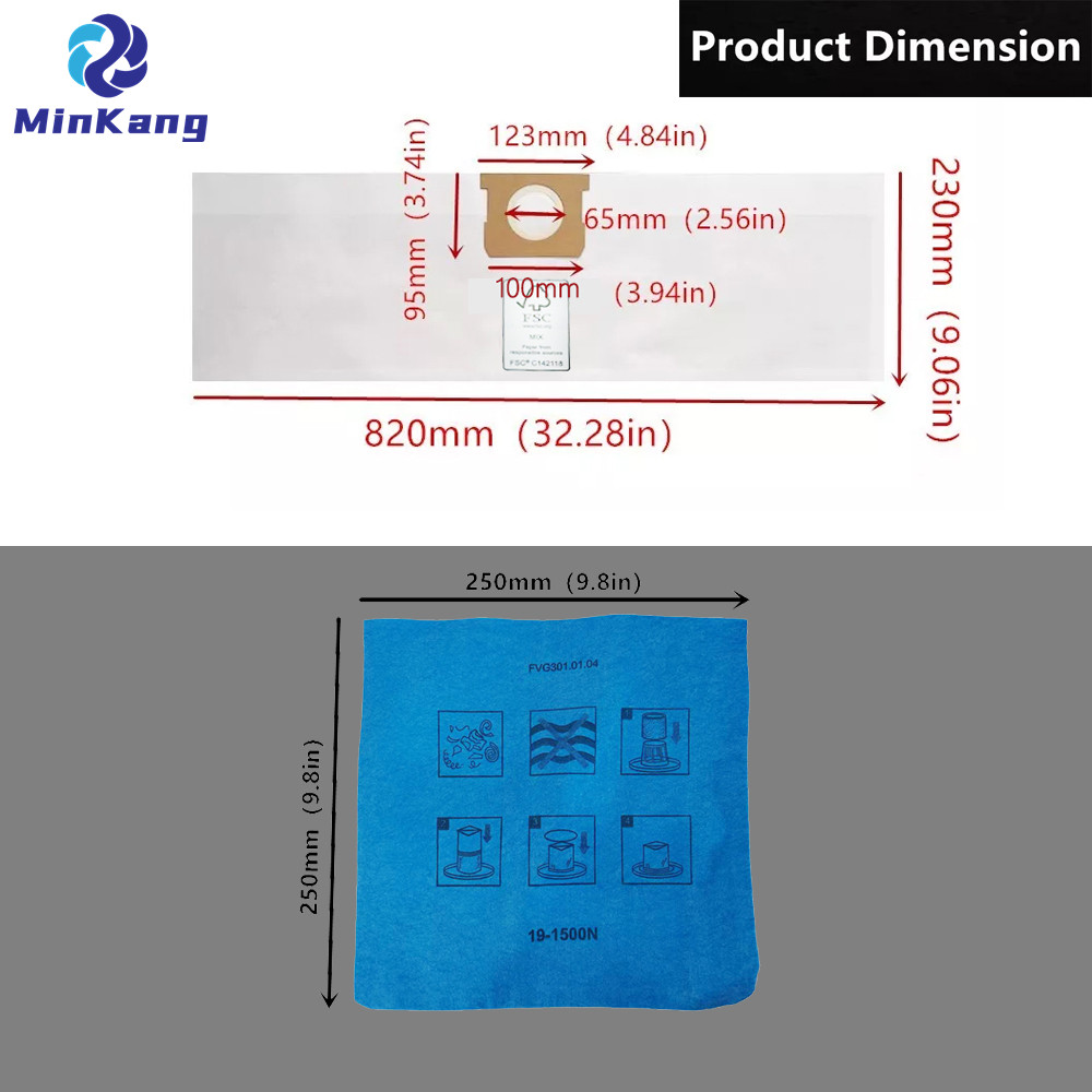 BOLSA DE FILTRO DE POLVO para aspiradora y FILTRO REUTILIZABLE no tejido para Stanley y PorterCable de 4 galones 