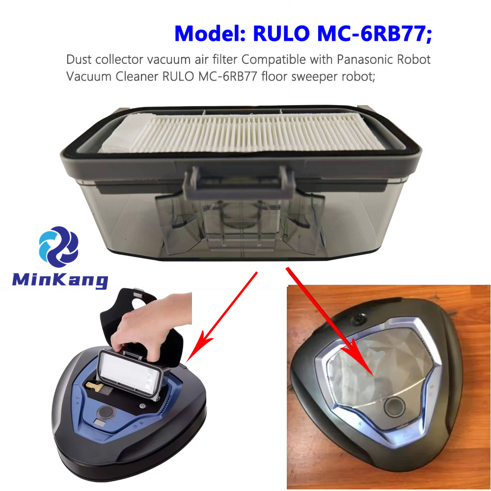 Filtro de aire de vacío de colector de polvo MC-6RB77 para la aspiradora Panasonic Aspiradora Rulo Robot Robot