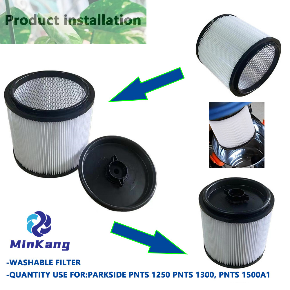 Filtro HEPA de vacío de cartucho de reemplazo lavable para Parkside 