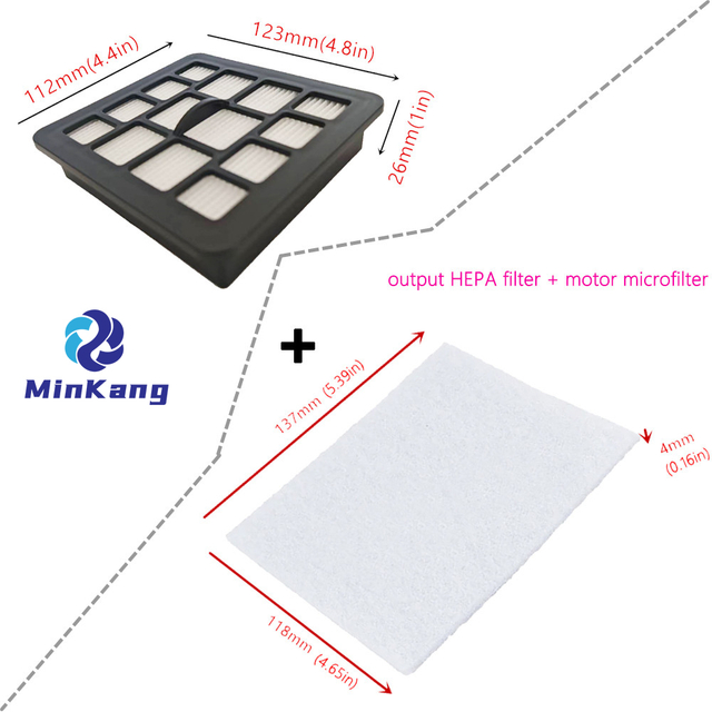 Filtro de motor HEPA + de salida para Gorenje 229396/ Zelmer ZVCA335X (A6012014012.0) Aspiradora 