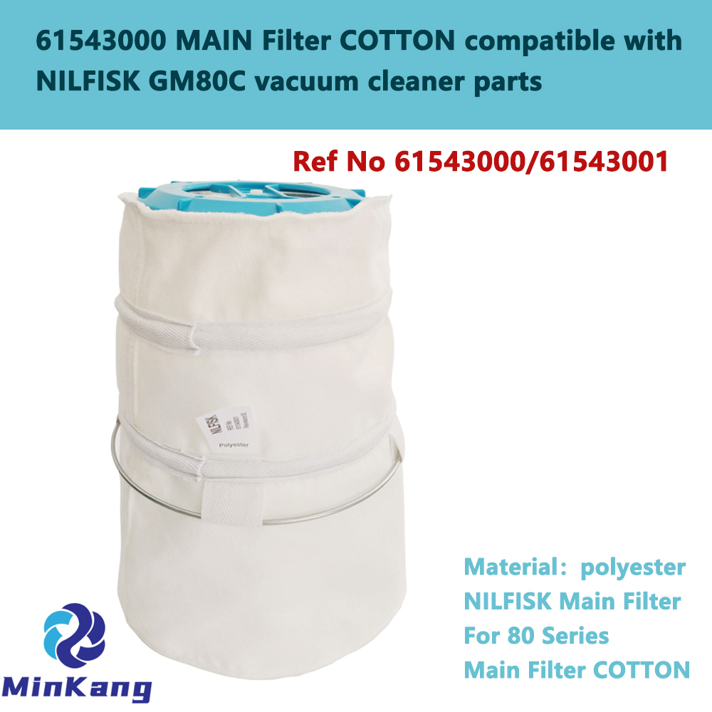  61543000/61543001 Bolsa de algodón de filtro de polvo principal para Nilfisk GM80C para una aspiradora de series 80 