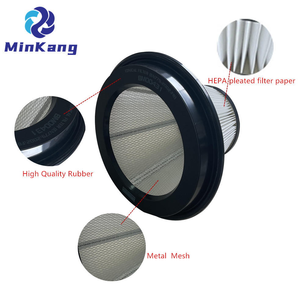 Cartucho de reemplazo de los filtros cónicos y los filtros HEPA para las piezas de aspiradora de control de polvo industrial de Dashclean