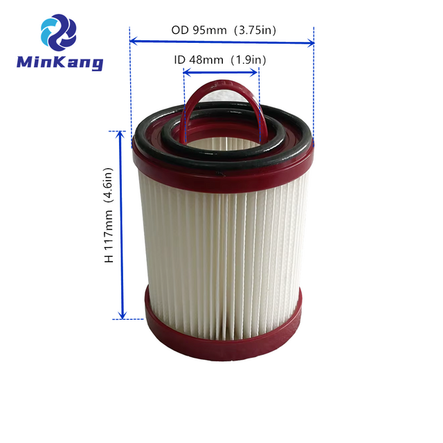 Filtro HEPA de vacío para el filtro de copa de polvo lavable DCF-3 Sanitaire