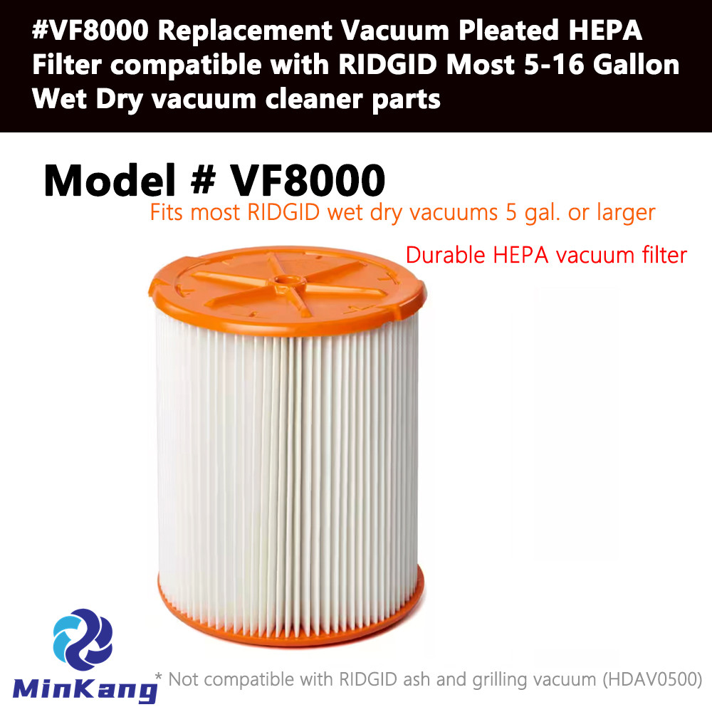 #Filtro HEPA plisado de reemplazo #VF8000 para la mayor aspiradora seca húmeda de 5-16 galones 