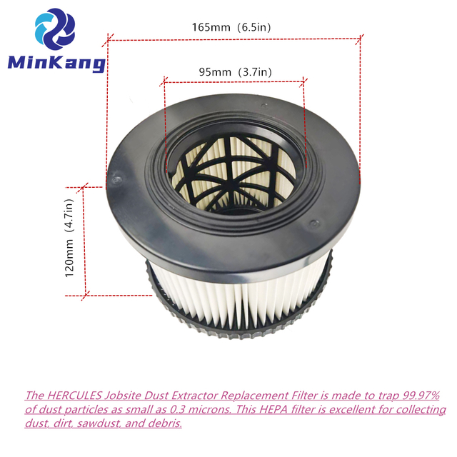 HA026 Filtro HEPA de reemplazo lavable y reutilizable para la limpieza del filtro HEPA de vacío Hercules Jobsite