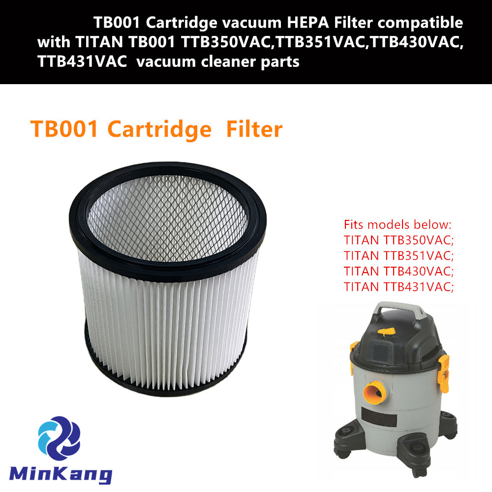 Filtro HEPA de vacío de cartucho TB001 para piezas de aspiradora TITAN TB001 TTB350VAC,TTB351VAC,TTB430VAC,TTB431VAC