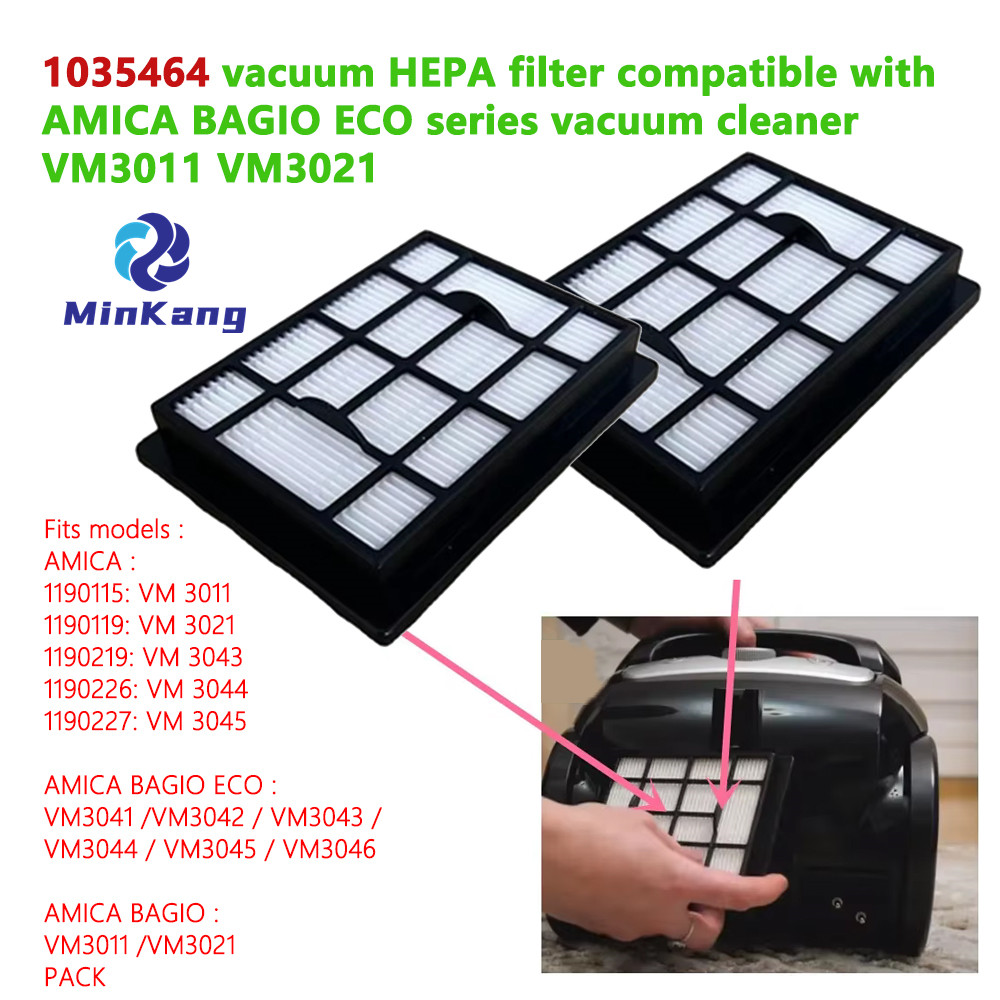 1035464 Filtro HEPA de vacío para AMICA Bagio Eco Series Aspirador VM3011 VM3021