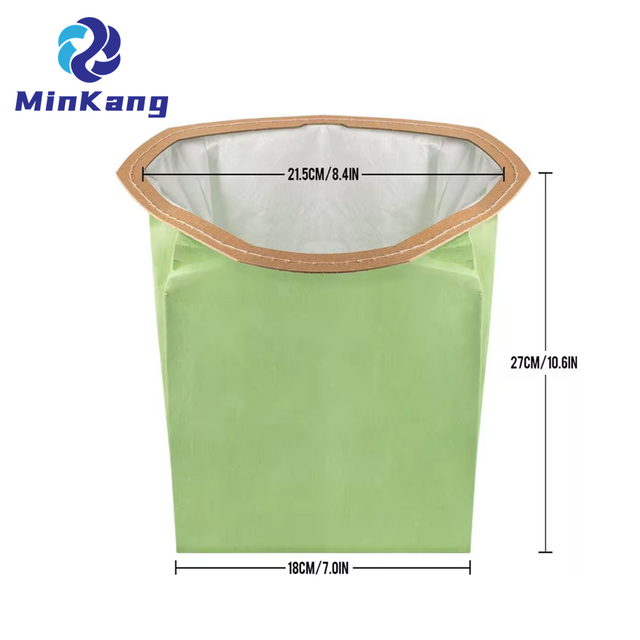 Filtro de repuesto para bolsa de polvo de papel verde compatible con ProTeam Super Coach Pro 6 GoFree Flex Pro y ProVac FS 6, cuello triangular abierto al vacío, 6 cuartos 