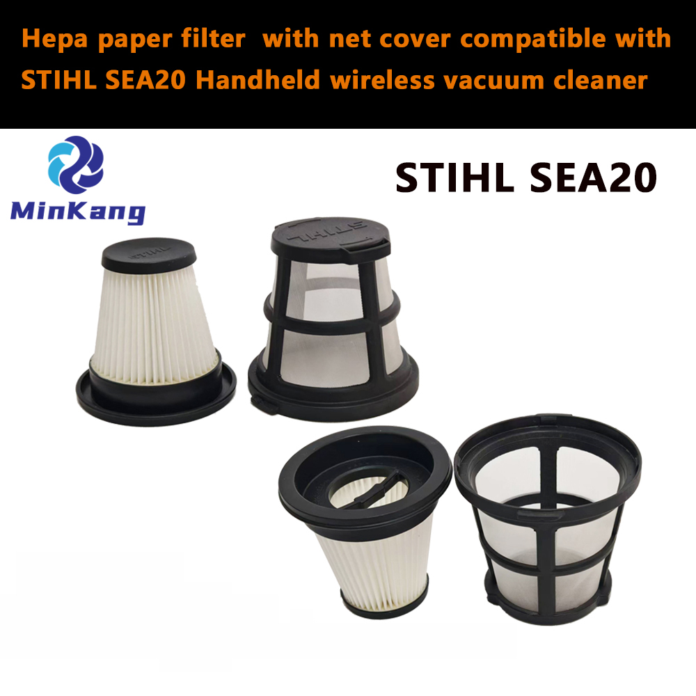 Filtro de papel hepa para aspiradora, cubierta de red para limpieza de filtro de aspiradora inalámbrica de mano STIHL SEA20