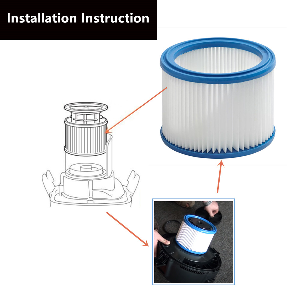 Filtro HEPA de cartucho para aspiradora en seco y húmedo Nilfisk/Alto/Wap Aero 20, 21, 25, 26, 31