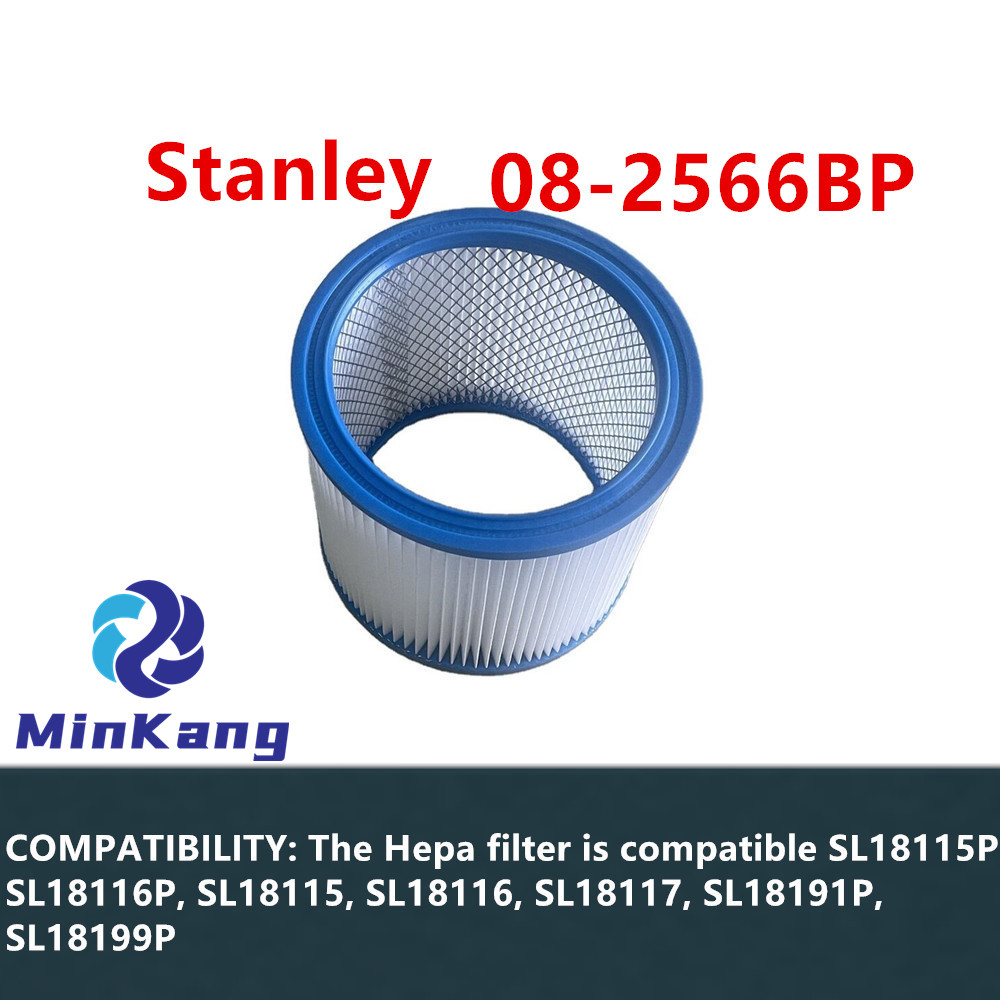 Filtro de repuesto de cartucho HEPA 08-2566BP para aspiradora Stanley SL18115P, SL18116P de 5-18 galones