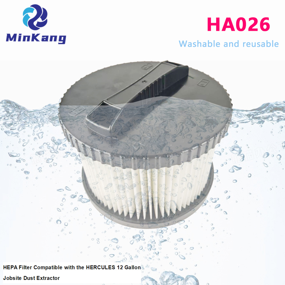 HA026 Filtro HEPA de reemplazo lavable y reutilizable para la limpieza del filtro HEPA de vacío Hercules Jobsite