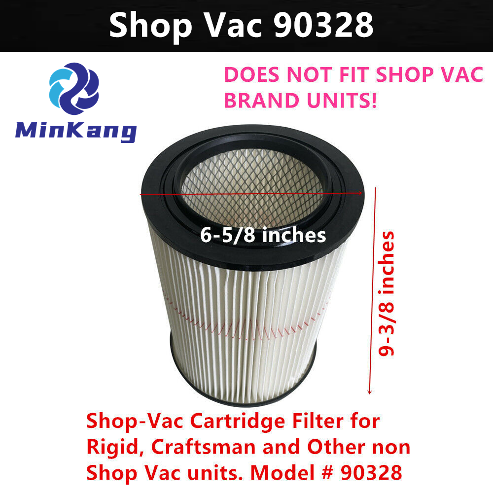 90328 9032800 Filtro de repuesto para aspiradora Shop de cartucho para aspiradoras Craftsman y Ridgid Wet/Dry de 5 galones y más