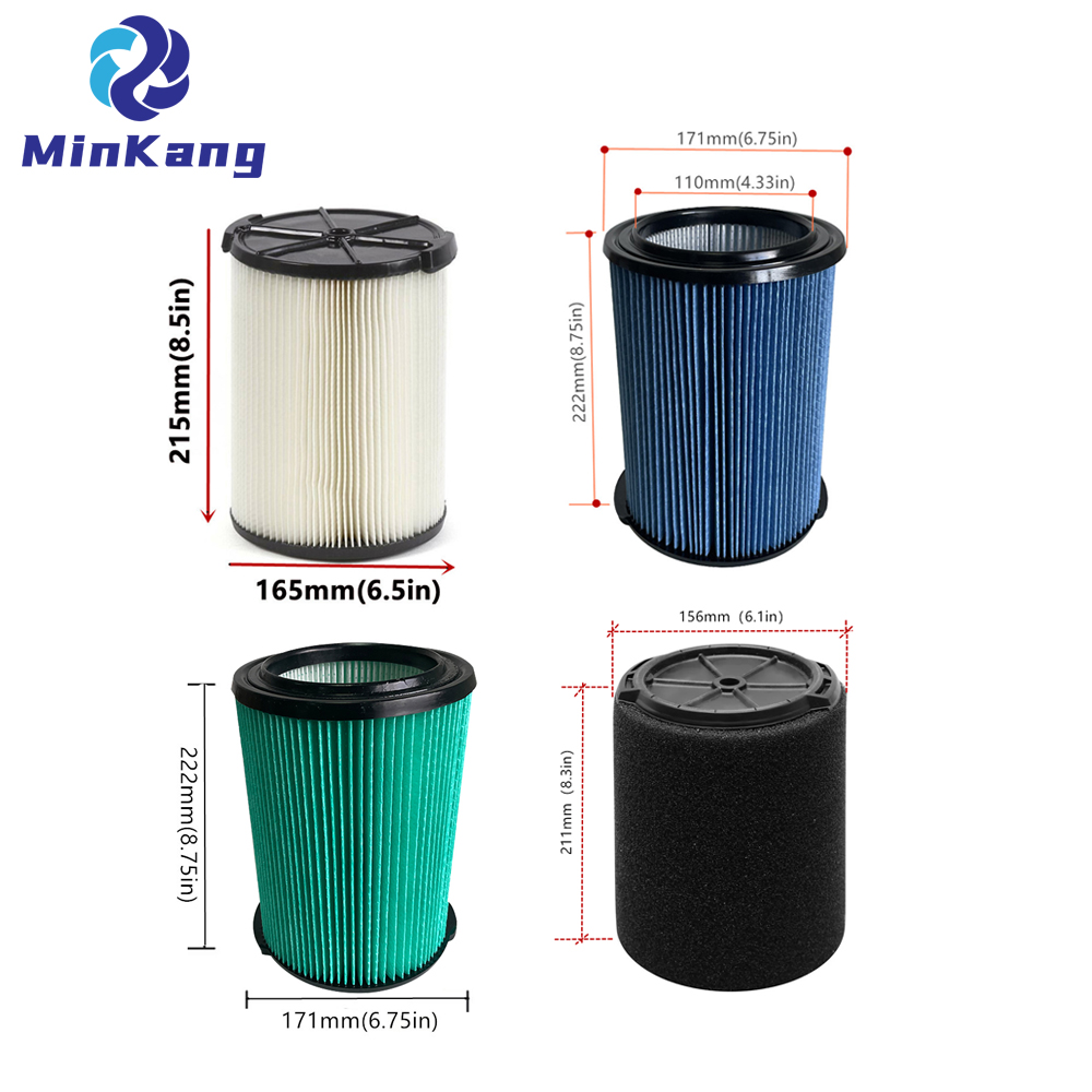 Ridgid WS21200F WS22200F WS23200F WS24200F Filtro de aspirador 