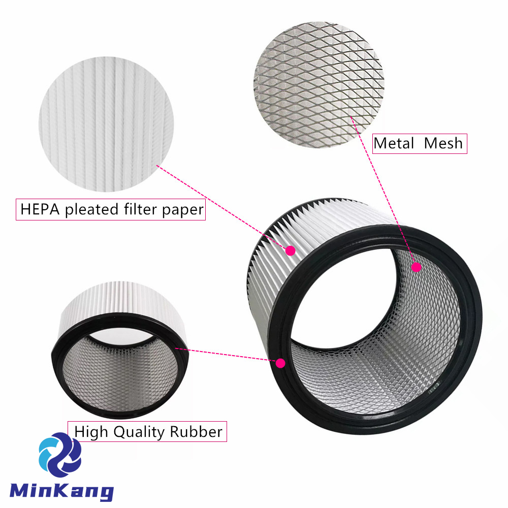  Reemplazo de filtro Hepa de cartucho estándar para aspiradora en seco/mojado de 5 a 18 galones sin tapa