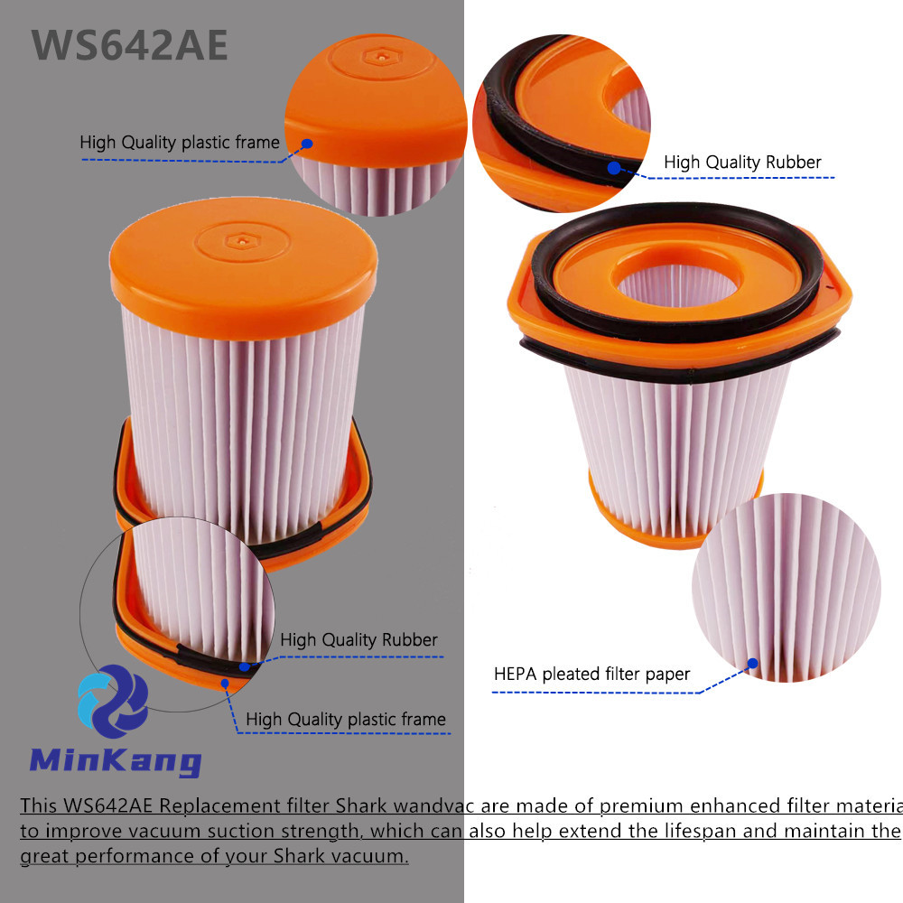 Reemplazo de filtro WS642AE para sistema de vaciado automático Shark Wandvac WS642AE aspiradora de varilla inalámbrica potente y ultraligera