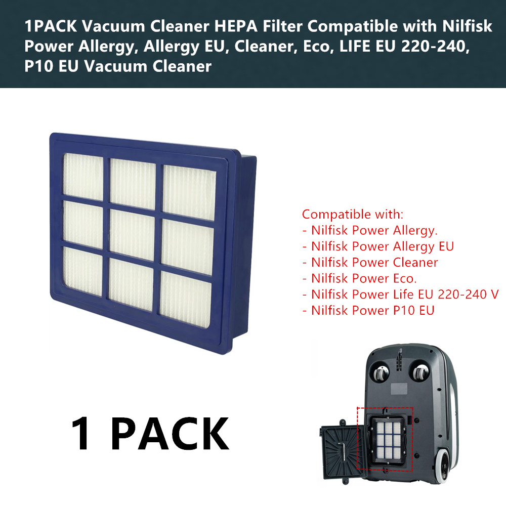 Filtro HEPA para aspiradora Nilfisk Power Allergy, Allergy EU, Cleaner, Eco, LIFE EU 220-240, P10 EU