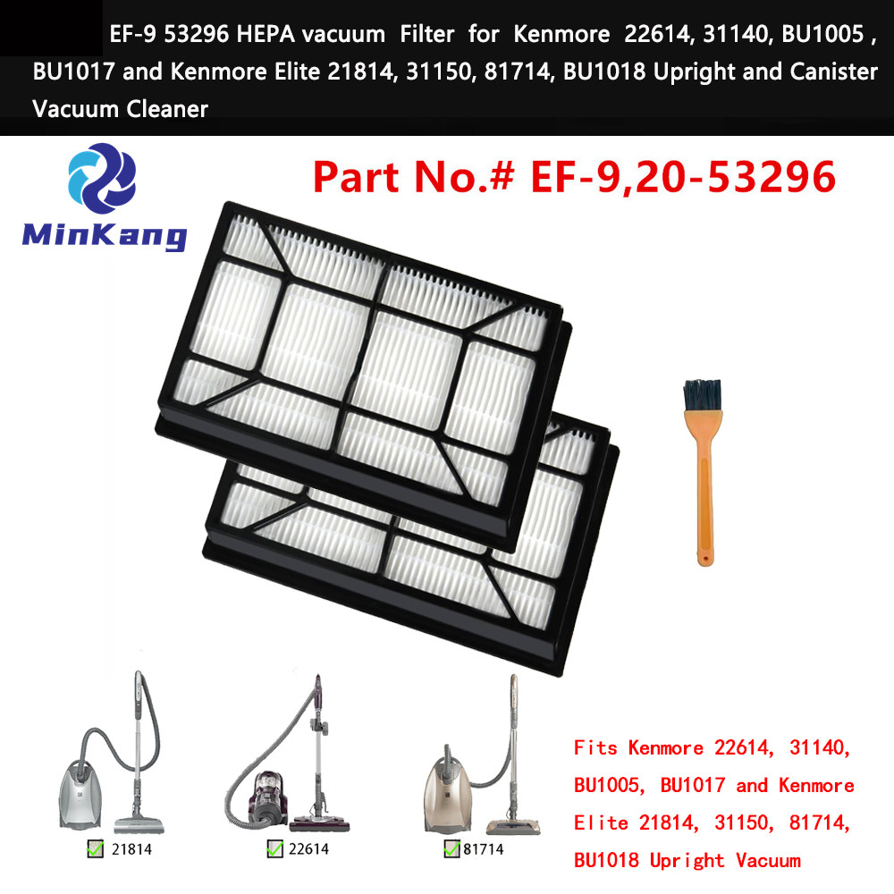 Filtro de vacío HEPA EF-9 53296 para aspiradora vertical y de recipiente Kenmore 22614, 31140, BU1005, BU1017