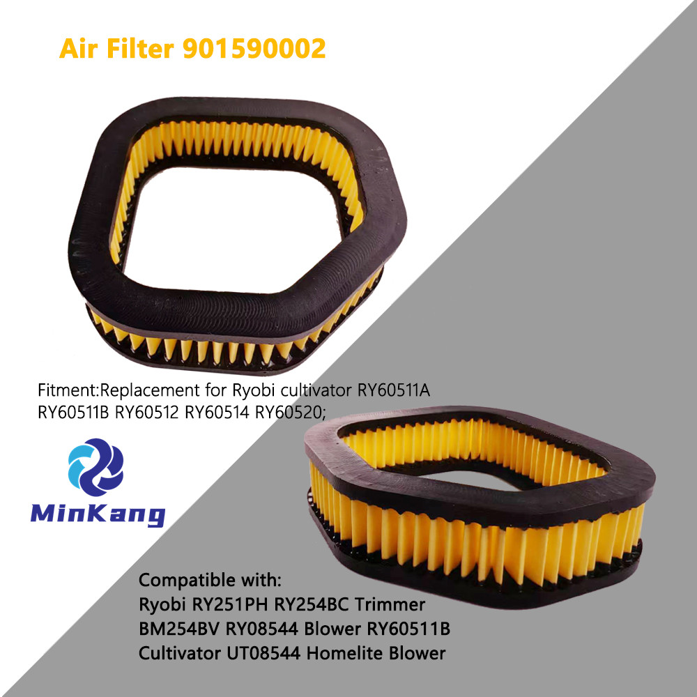 Filtro de aire 901590002 para Ryobi RY251PH RY254BC Recorter BM254BV RY08544 BLOWER RY60511B CULTIVADOR UT08544 HOMELITE BLOWER