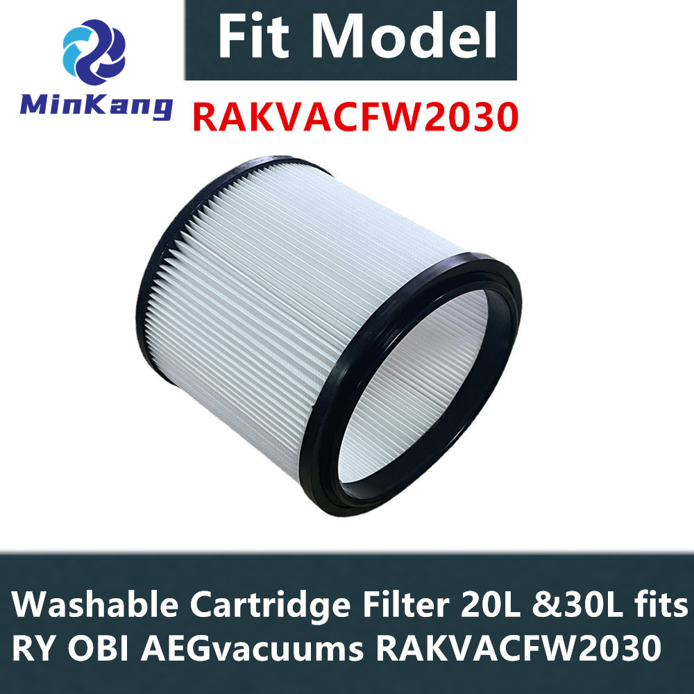 Filtro HEPA de vacío de cartucho lavable RAKVACFW2030 para piezas de aspiradora RYOBI AEG 20L y 30L