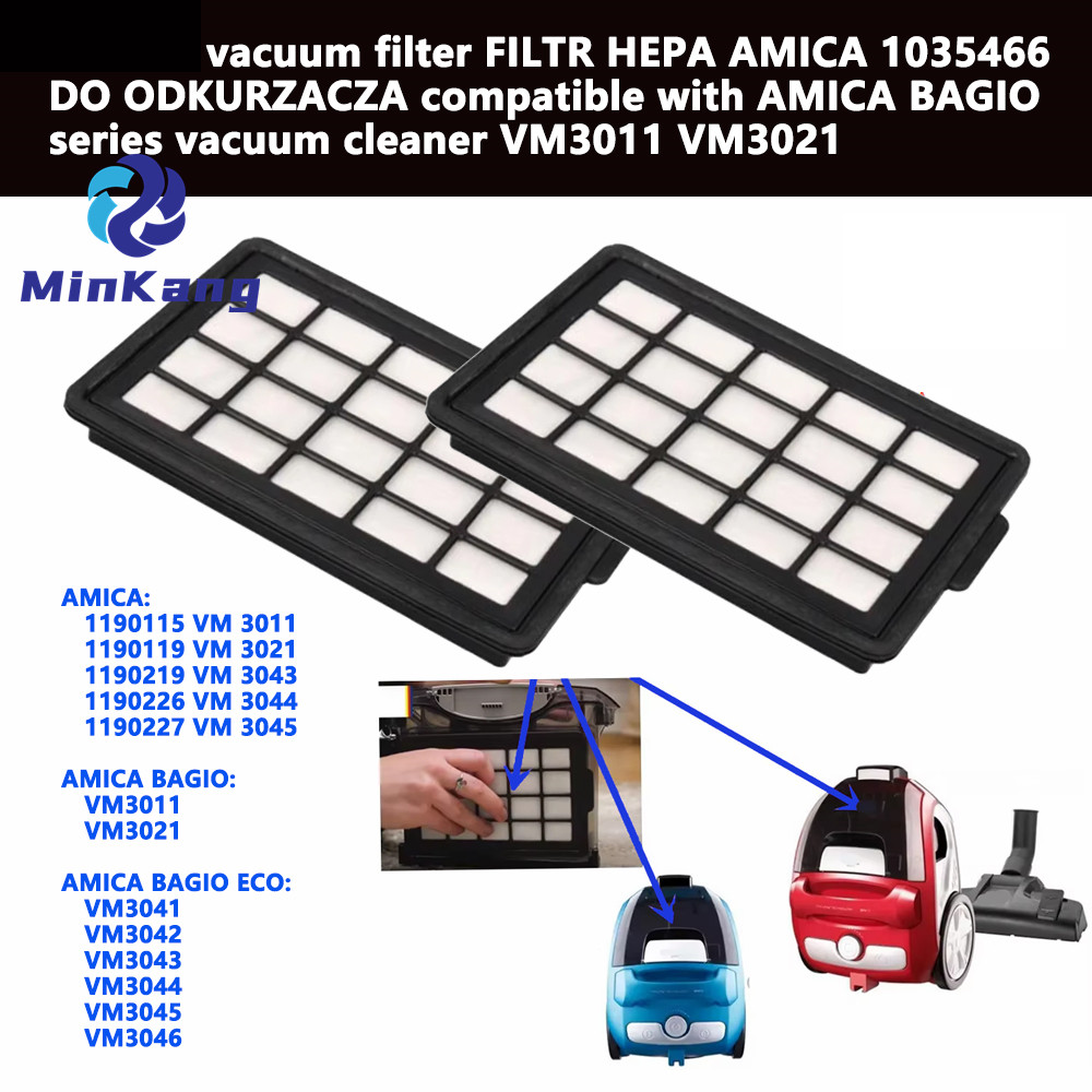 Filtro de vacío filtr hepa amica 1035466 do odkurzacza para la serie amica bagio aspiradora vm3011 vm3021