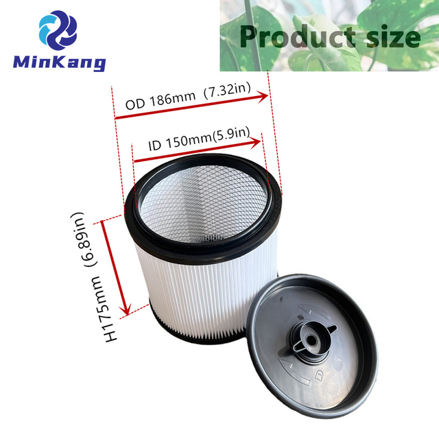 Filtro HEPA de vacío de cartucho de reemplazo lavable para Parkside 