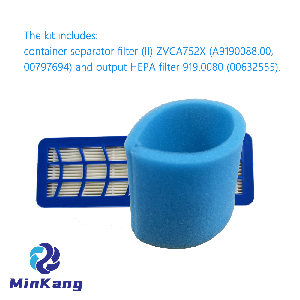 ZVCA752X 00797694 + Filtro HEPA 00632555 Kit de filtro para aspiradora Zelmer Bosch 