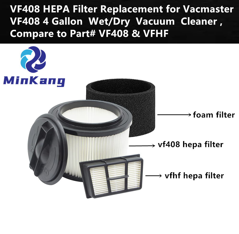  Pieza # VF408 y VFHF Cartucho de repuesto de filtro HEPA para aspiradora húmeda/seca Vacmaster VF408 de 4 galones