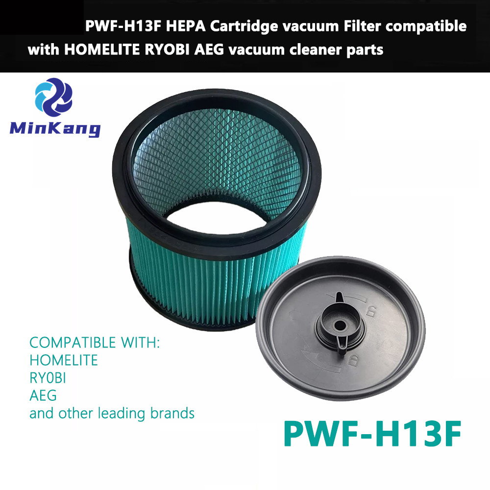 Filtro de vacío de cartucho HEPA PWF-H13F verde para aspiradora POWER FIT HOMELITE RYOBI AEG 